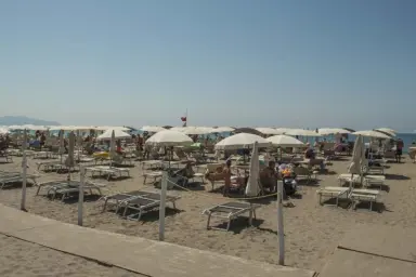 The Beach of Mare Pineta Camping Village, Campania, Italy