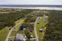 Panoramablick auf Camping Costa Nova an der Lagune von Aveiro in Portugal