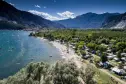 Blick auf die Ufer des Lago Maggiore vom Conca d'Oro Camping Village in Feriolo di Baveno