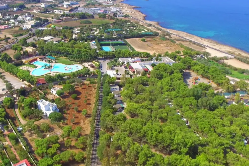 Panoramablick auf das Ferienzentrum La Masseria in Gallipoli