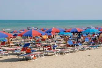 Villaggio Lido del mare, Rodi Garganico, Apulien, Italien