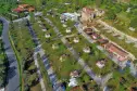 view of the natural terrace with the pitches of camping Belsito in