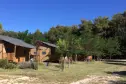 view of the safari tents and the woods of the Monti del Sole campsite in Narni in Umbria