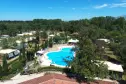 Camping Paradiso seen from above with swimming pool