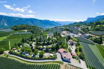 panoramic view of the Camping Völlan in South Tyrol