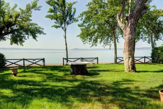 view of Lake Bolseno from the massimo camping in Lazio