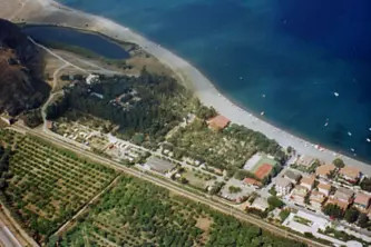 panoramic view of the Marinello Tourist Village on the Bay of the Sea of ​​Sicily
