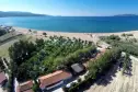 Vista sul mar mediterraneo dal Camping Thines nel Peloponneso in Grecia