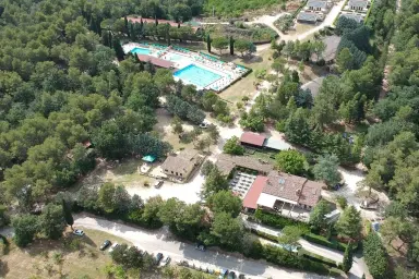 Panoramisch uitzicht op Camping Pian di Boccio in Umbrië